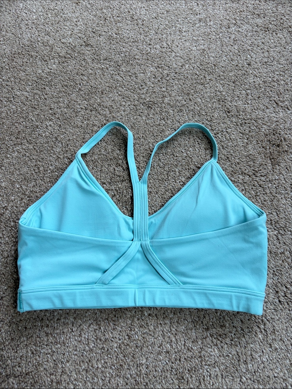 Gymshark Aqua Blue Strappy Racerback Sports Bra - Picture 3 of 3